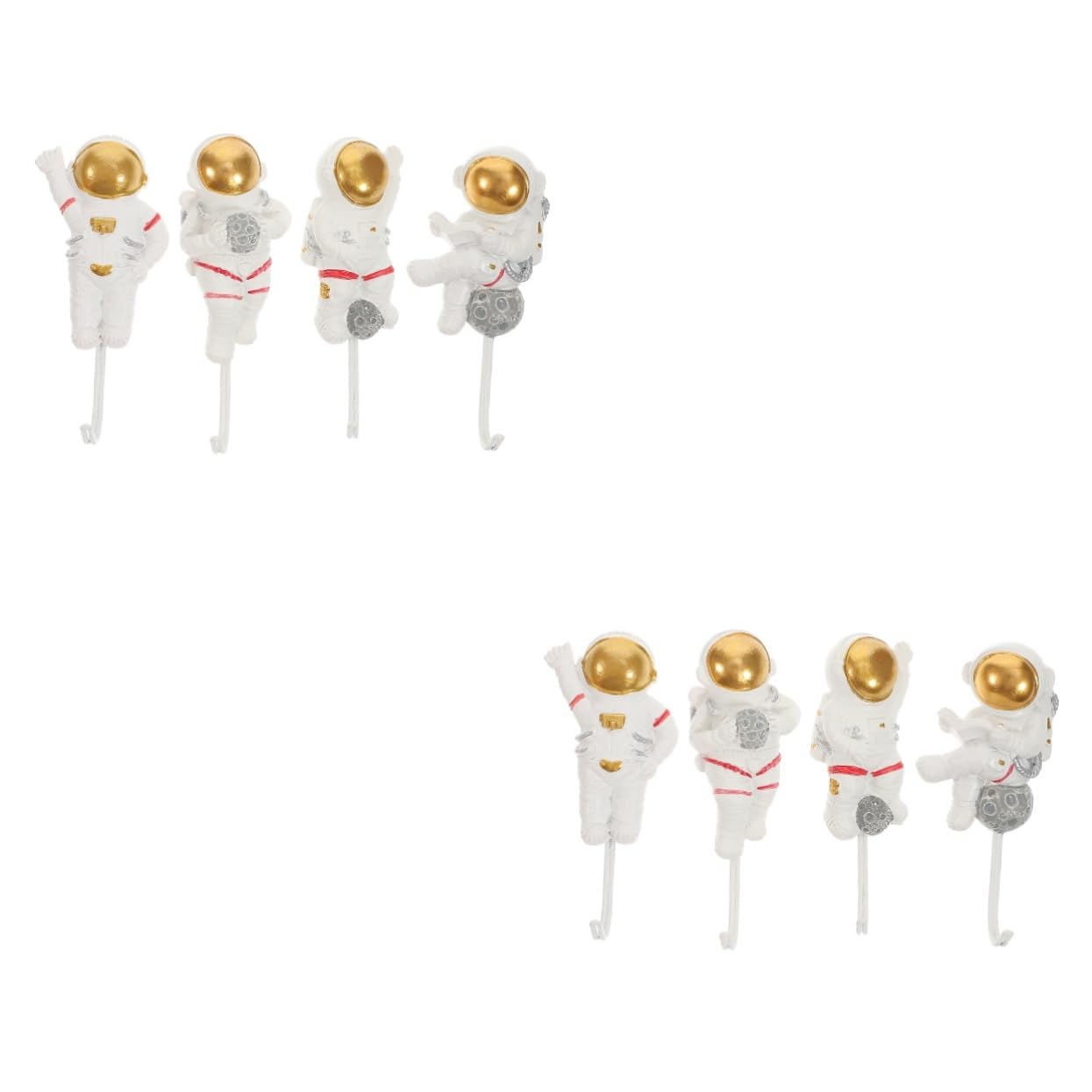 Cabilock 8 Pcs Astronaut Hook up Robe Hanger Kitchen Bedroom Decorative Hook Cartoon Wall Hooks Cap Hanger Hooks Heavy Duty Suction Cup Cartoon Towel Hook Resin Child Wall Hanger White Cute