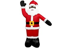 Show-Stealing Giant Inflatable Black Santa and Mrs. Claus Christmas Decoration