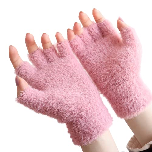 Fashionio�Women/Ladies/Girl's (Fingure Cut) Soft & Cozy Premium Winter Warm Hand Gloves Pink Color fit for 12 Years & Above - Pack of 1 Pair-image-35