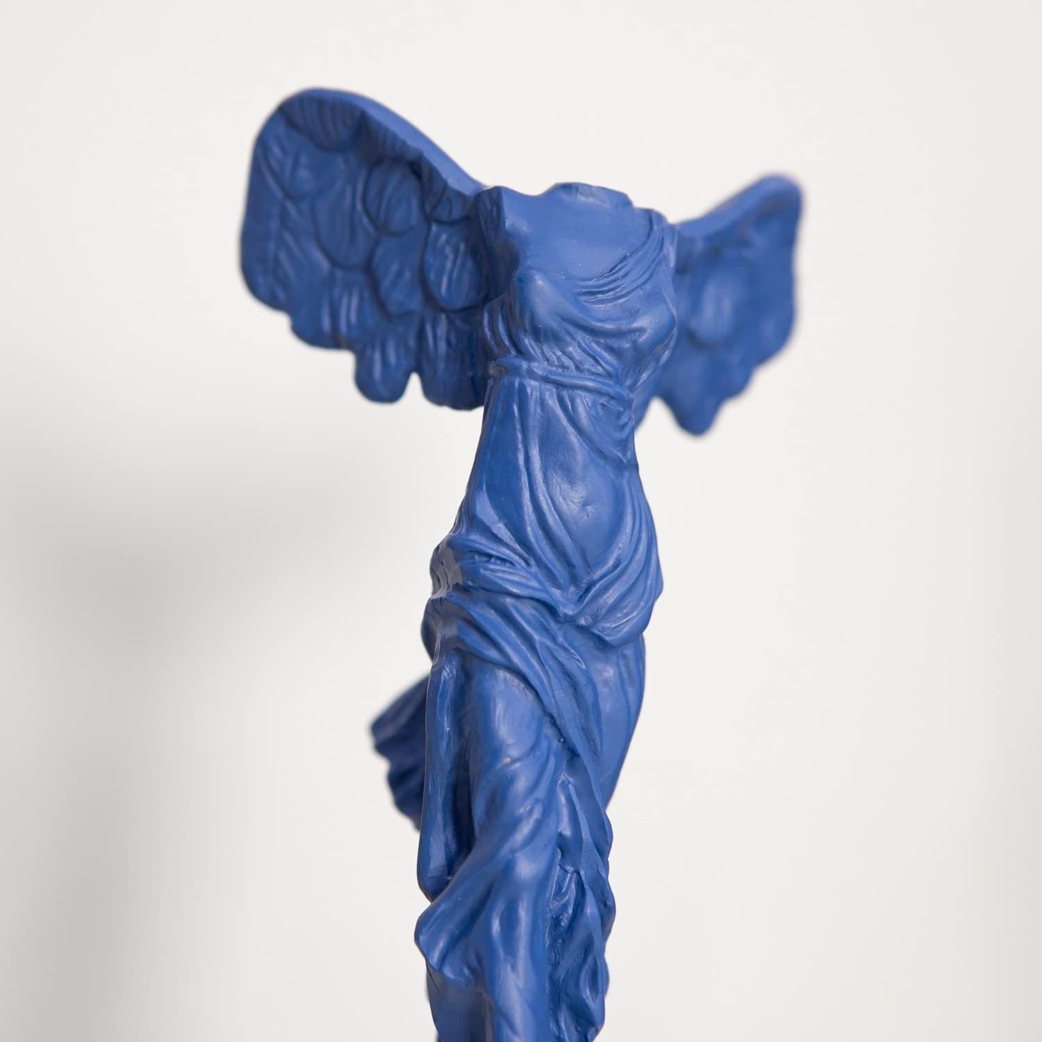 dekoracja do domu Skrzydlaty posąg bogini zwycięstwa, figurka rzeźby do domu półka na stół Decor Ornamnets Blue figurka dekoracyjna
