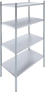 4-Tier Galvanized Steel Dry Storage Unit – NSF Certified Heavy-Duty Shelving Unit for Commercial Kitchen & Pantry –Shelves for Restaurant & Home Organization (4 Tier, 24” x 43” x 72”)