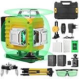 GEAREVER Kreuzlinienlaser Grün 16 Linien 4×360° – Selbstnivellierende Laser...