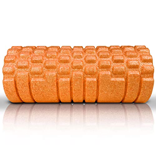 The Original Body Roller - High Density Foam Roller Massager for Deep Tissue Massage of The Back and Leg Muscles - Self Myofascial Release of Painful Trigger Point Muscle Adhesions - 13" Orange - Thumbnail 2