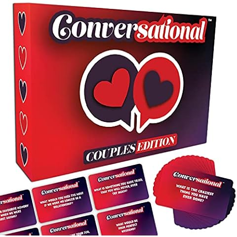 CONVERSATIONAL Couples Edition - 108 Conversation Starters for Him, Her, Anniversary, Boyfriend, Girlfriend, Husband, Wife Love Present, Valentines Day Gift,, Stocking Filler Cover