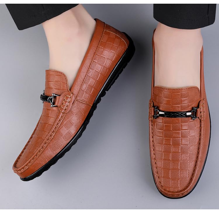 Men's Genuine Leather Loafers Slip-On Driving Moccasins Casual Comfort Soft Breathable Spring Summer Flats4