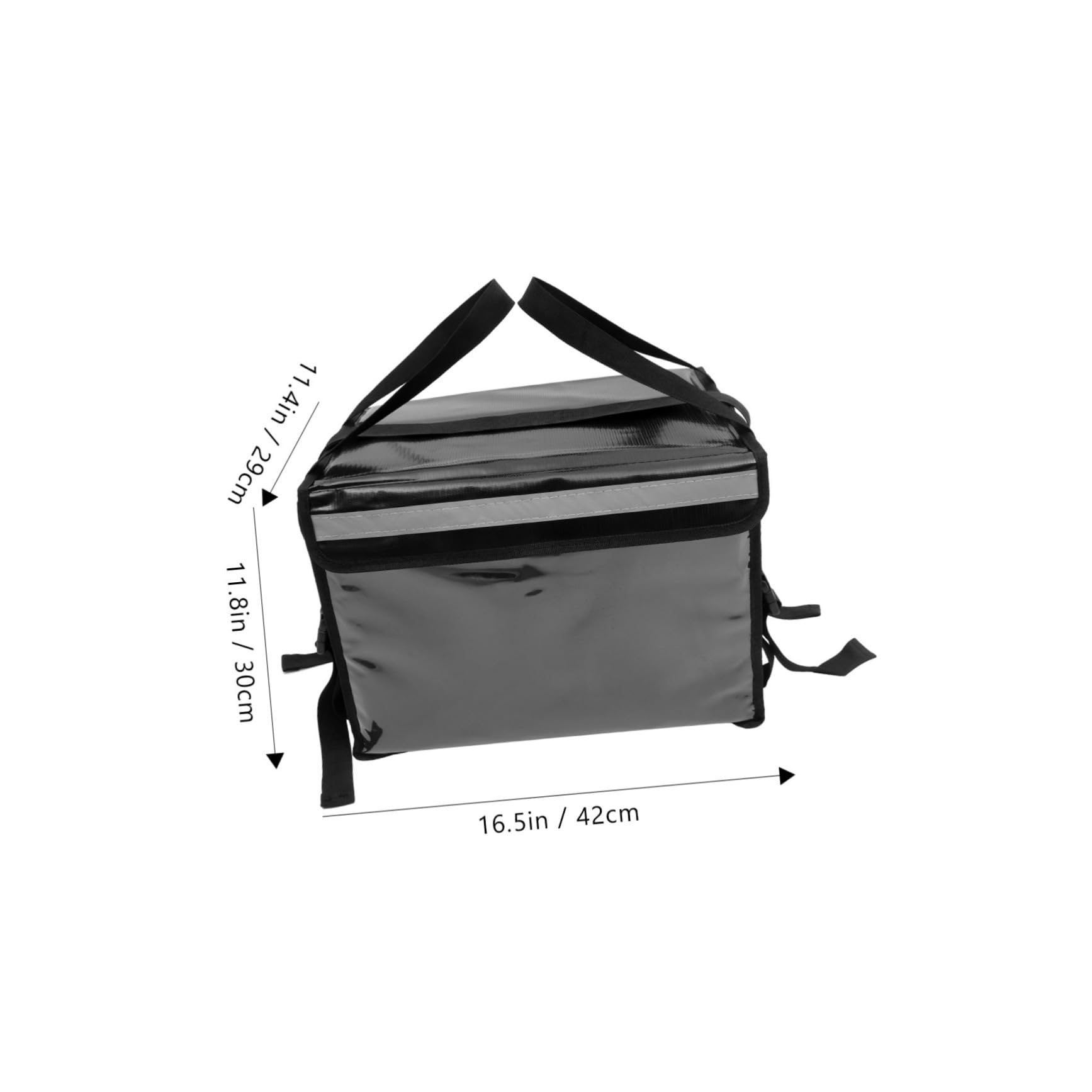 Ciieeo Caja de Aislamiento Térmico de 32 L en Nylon Negro para Reparto | Conservación del Calor, Diseño Ligero, Uso Exterior y Compras, Formato para Llevar