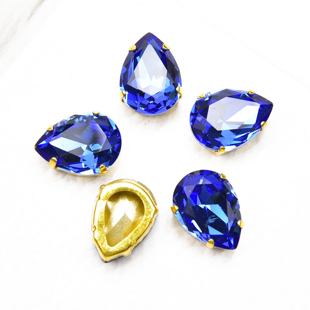 Pedrería de cristal K9 azul Choupee para personalizar vestidos de fiesta y alta costura