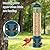 Metal Squirrel Proof Bird Feeders for Outdoors Hanging 4.0 LB Large Capacity,Easily Beat Squirrels,Easy to Clean and Fill,Waterproof,Attracting Finch,Cardinal,Chickadee,Christmas Birds Gifts