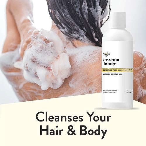 ECZEMA HONEY Fragrance-Free Oatmeal Comfort Bubble Bath - Sensitive Skin Body Wash & Bath Soak - Moisturizing Bath Products - Nourishing Bubble Bath for Women, Men, & Kids (12 Oz) - Image 7