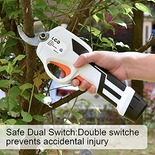 Image of LIGO Cordless Pruning Shears for Thick Stems | 7.2V Fast-Charging Battery Trims 0.98 inch Branches | Safety Lock & Non-Slip Handle | Rose /Bush /Shrub Trimmer, with Removable Battery