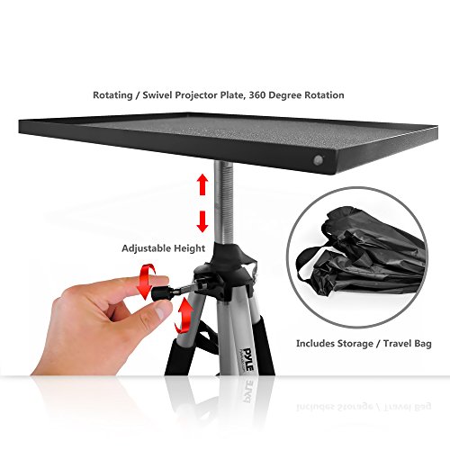image for Pyle Video Projector Mount Stand, Adjustable Height 20.5in-59in, Rotat