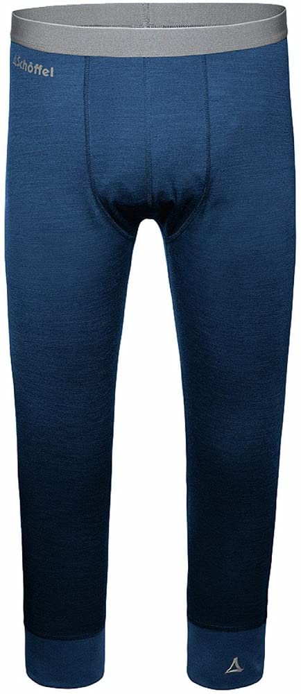 Schöffel Merino - Pantalones Cortos Deportivos (Talla M) - Calzoncillos Largos Que regulan la Temperatura, Leggings térmicos Transpirables en Longitud 3/4 Hombre