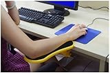 SKYZONAL Ergonomic, Adjustable Computer Desk Extender Arm Wrist Rest Support (YELLOW)