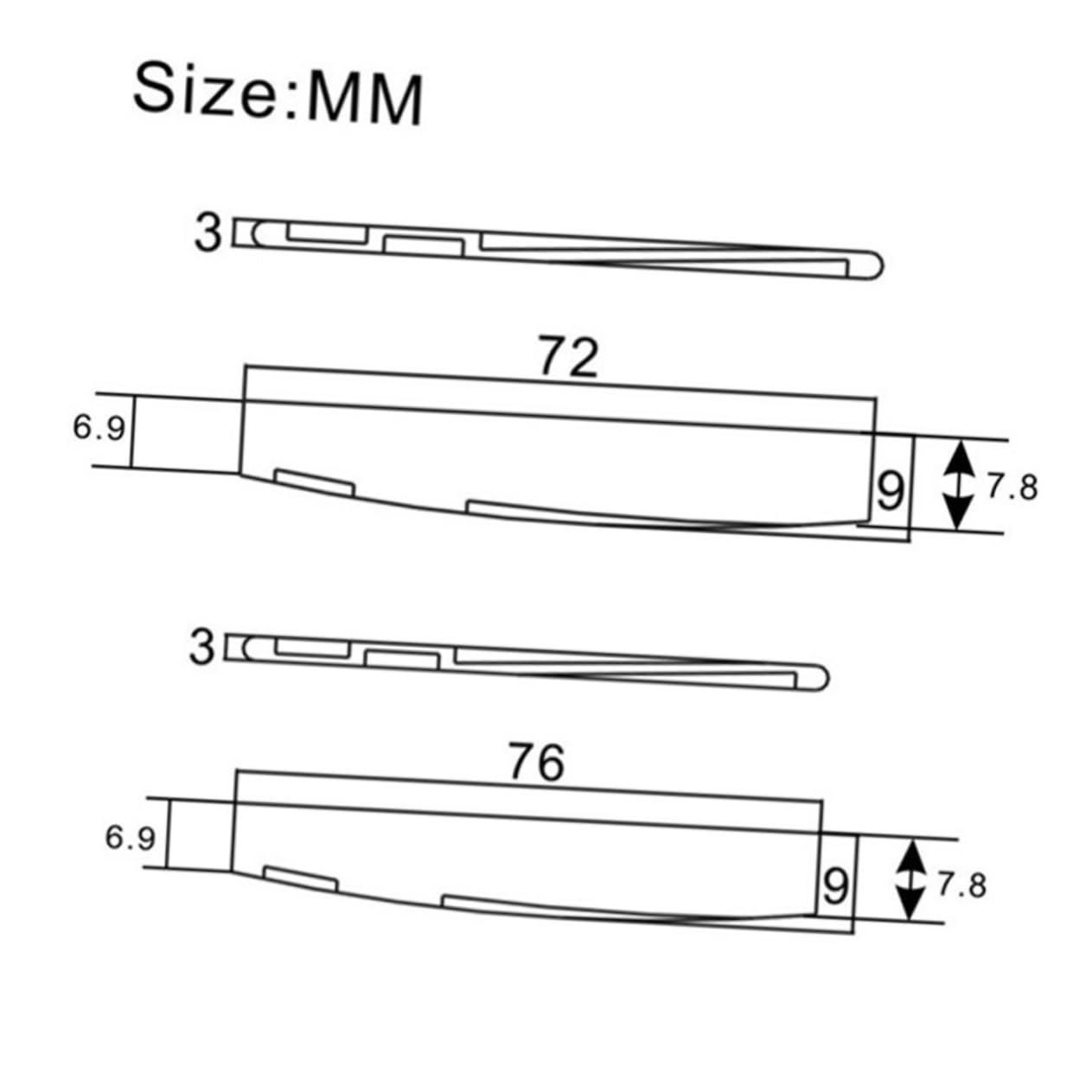 SUPVOX 2pcs Guitar Brass Saddle Nut Guitar Nut Replacement Parts Brass Construction