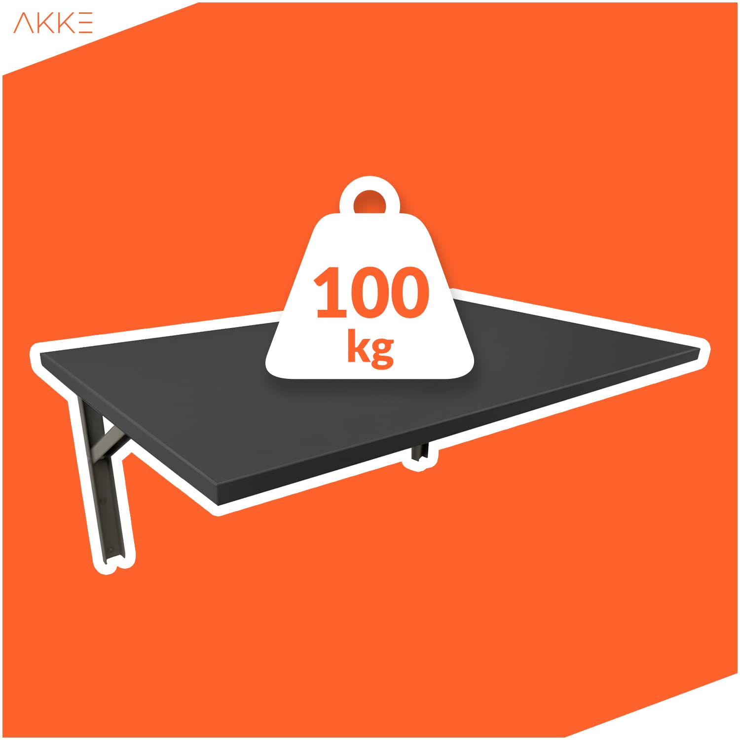 AKKE Table Pliante Murale 120 cm x 60 cm pour Cuisine Petit Bureau Petit Espace Enfant Bureaux Meubles Table à Manger Pliable Rabattable