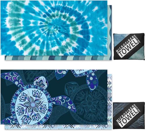 Giyim Strandhandtuch Groß - 180 x 90 cm Strandtuch Mikrofaser mit Tasche, Saugfähig und Schnell Trocknende Strandtücher, Weiches & Leichtes Beach Towel für Strand, Schwimmen