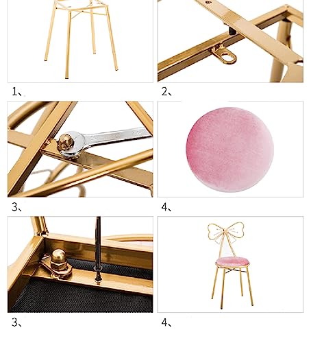 Taburete de maquillaje ergonómico con lazo para evitar dolores de espalda 6