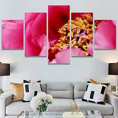 SIGNWIN 5 Panel Canvas Wall Art Botanical Chic...