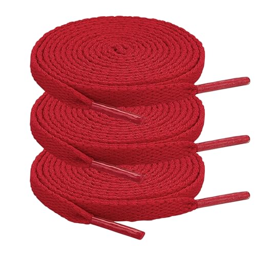 Image of ZHENTOR 3 Pair Flat Shoe Laces for Sneakers, Shoelaces for Sneakers Athletic Running Shoes Boot Strings