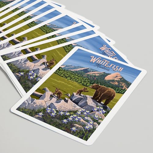 Baraja de cartas Poker Whitefish Montana 52 cartas miniatura 5