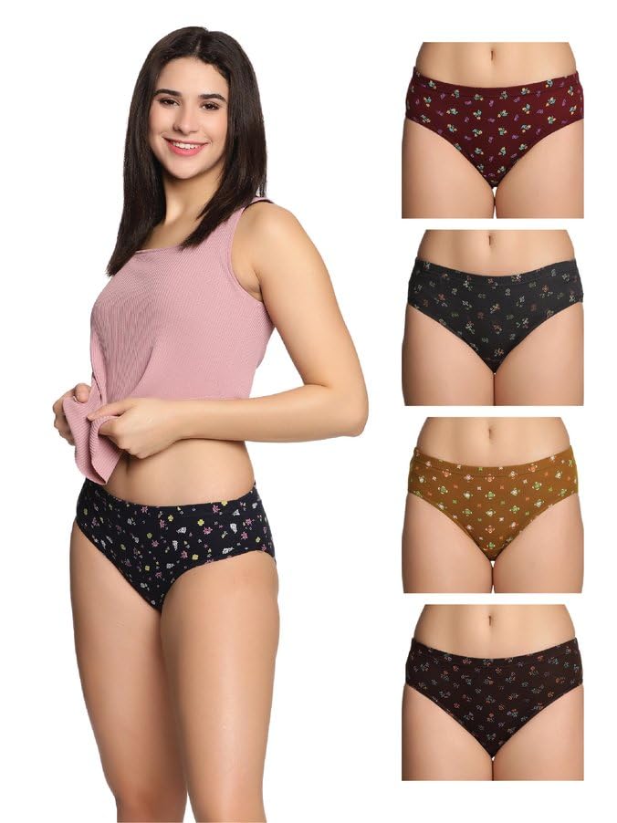 Image of Lux Karishma Women's 100% Pure Cotton Panty - Soft, Comfortable, and Skin-Friendly (Color&Print May Vary)