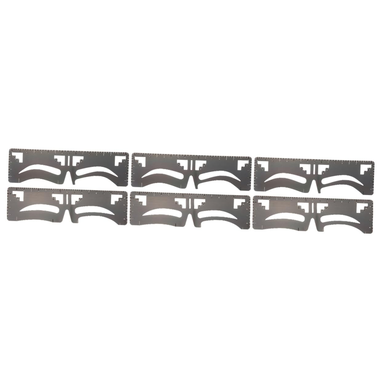6pezzi Stencil Per Sopracciglia Righello Per Disegnare Sopracciglia Simmetriche Template Per Trucco Facile e Veloce Strumenti Per Makeup Per Donne e Ragazze