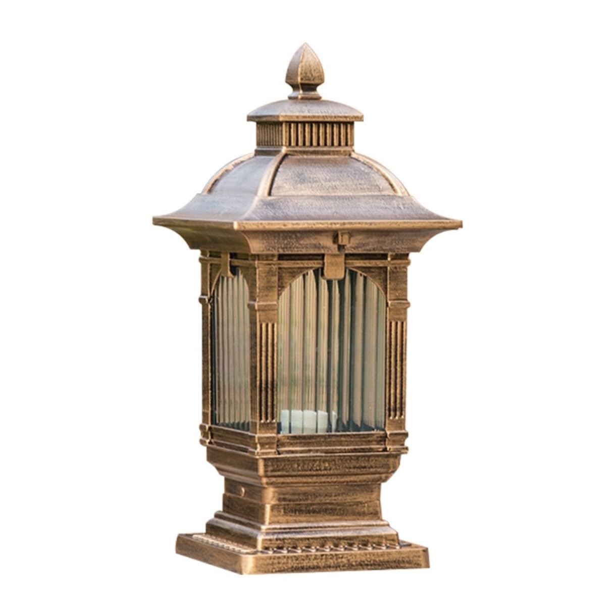 AZHKJKZH Post Cap Lights Europe Post Lamp Aluminum Garden Light Glass Outdoor Courtyard Fence Villa Pillar Lights Column Yard Outdoor Garden