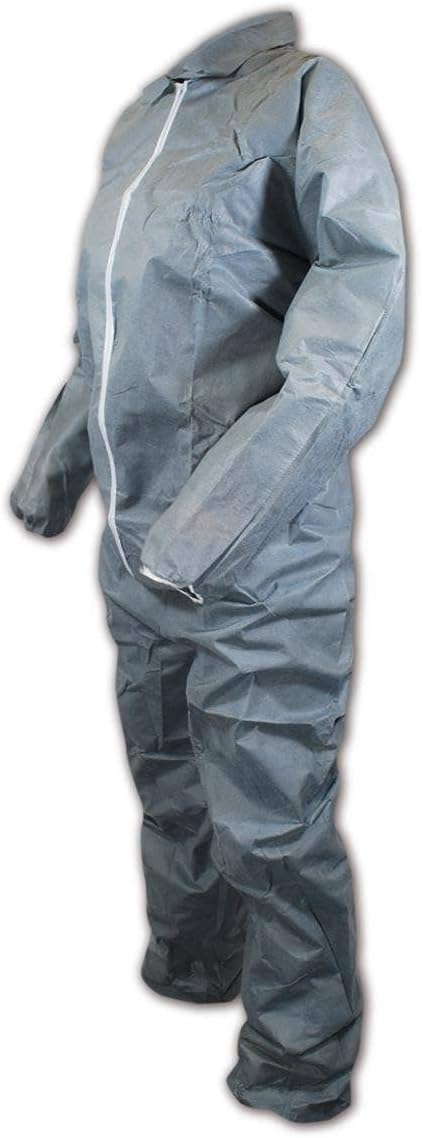 MAGID EconoWear Lite N Kool Plus SMS Fabric Coverall, Disposable, Elastic Cuff, Gray, 3X-Large (Case of 25)