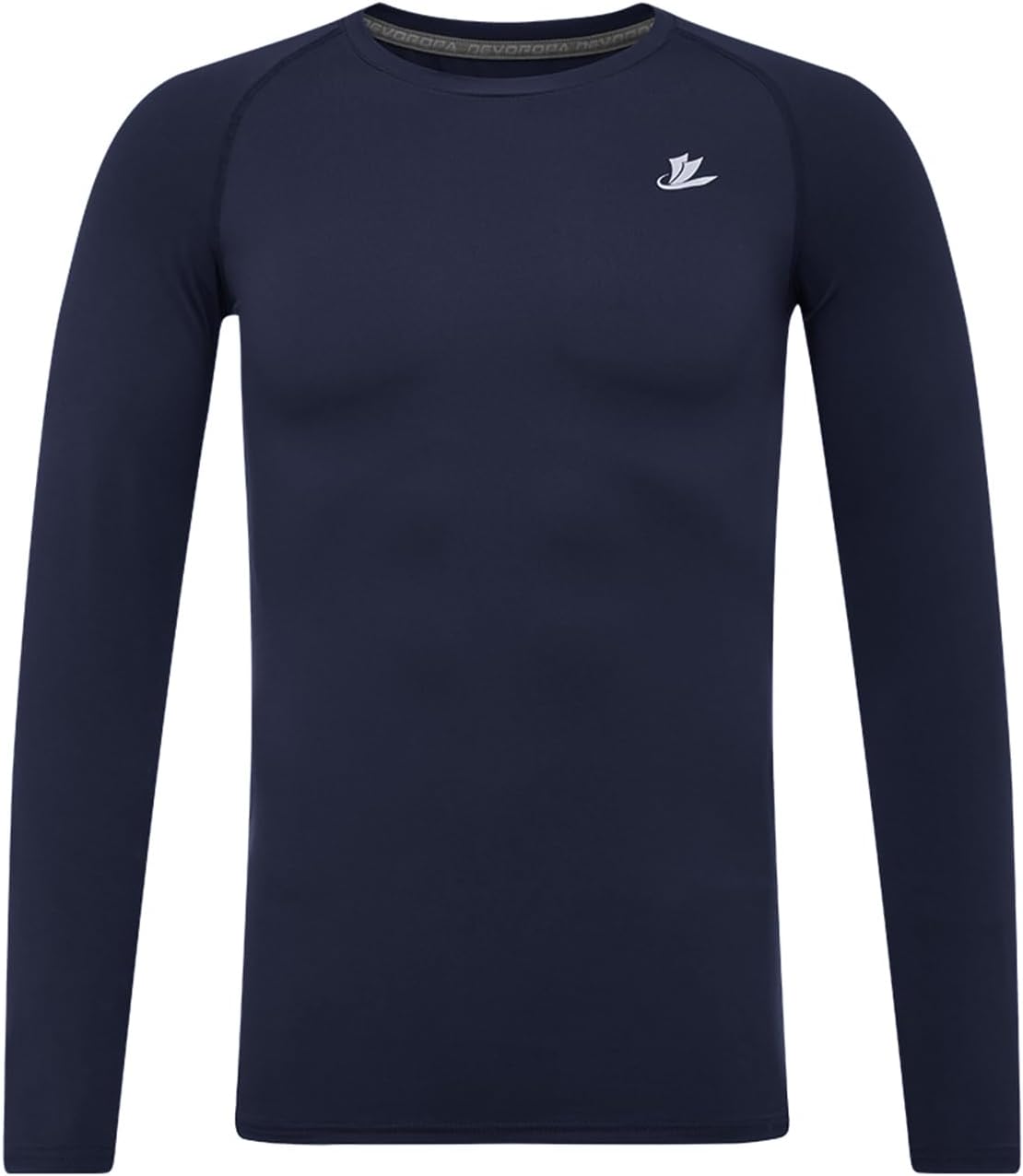 DEVOROPA Youth Boys Compression Shirt Long Sleeve Football Baseball Undershirt Quick Dry Sports Baselayer Crewneck