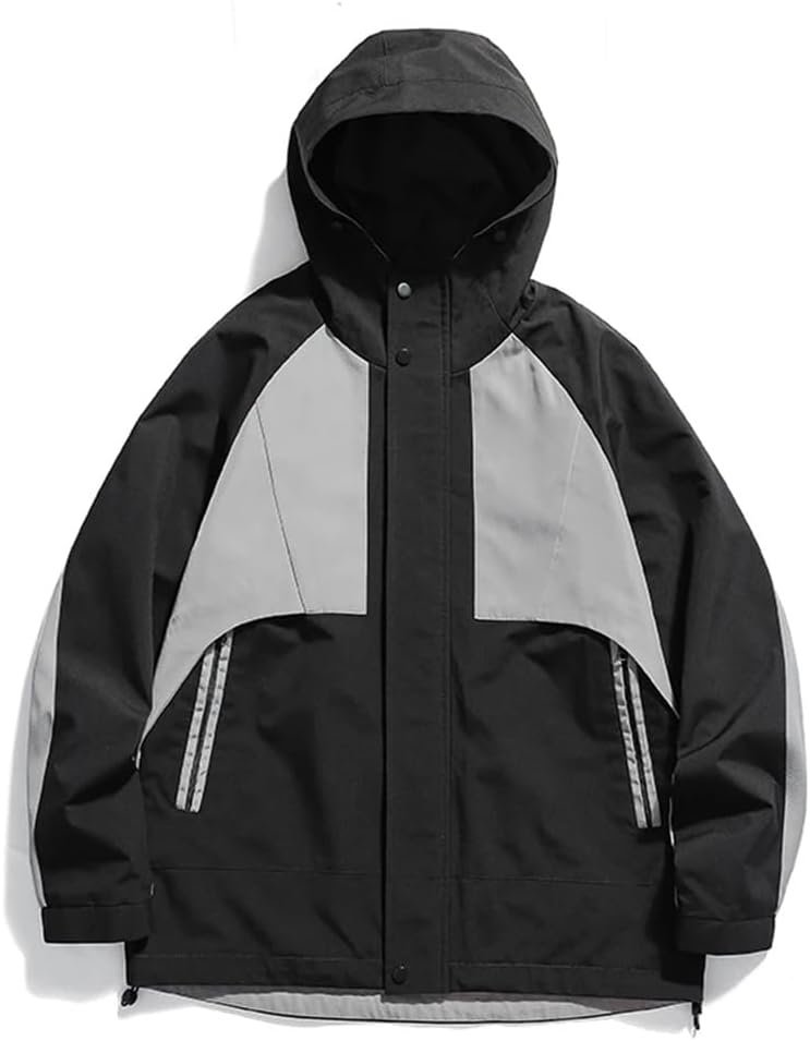 Men Waterproof Windproof Hooded Wear-Resistant Breathable Outdoor Camping Fishing Climbing Jackets