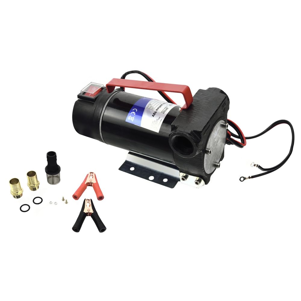 POMPA GASOLIO 12V TRAVASO DIESEL/LIQUIDI 40l/min PORTATILE G01022 GEKO
