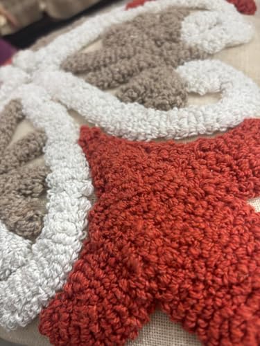 Image of Furnistitchs Handmade Cotton Bohemian Home Decor Cushion Cover 24x24 inches / 60x60 cms - Boho Chic Couch Sofa Throw Living Room Bedroom Cushions (2, Rust Traditional)