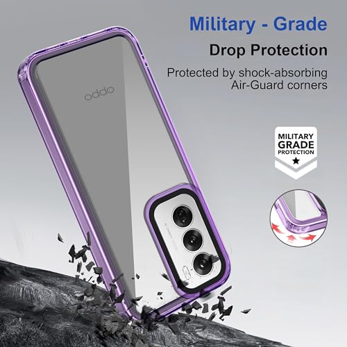 Image of Zapcase Back Case Cover for Oppo Reno 12 Pro 5G | Compatible for Oppo Reno 12 Pro 5G Back Cover | Case Cover with Camera Protection | (TPU + PC | Translucent Purple)