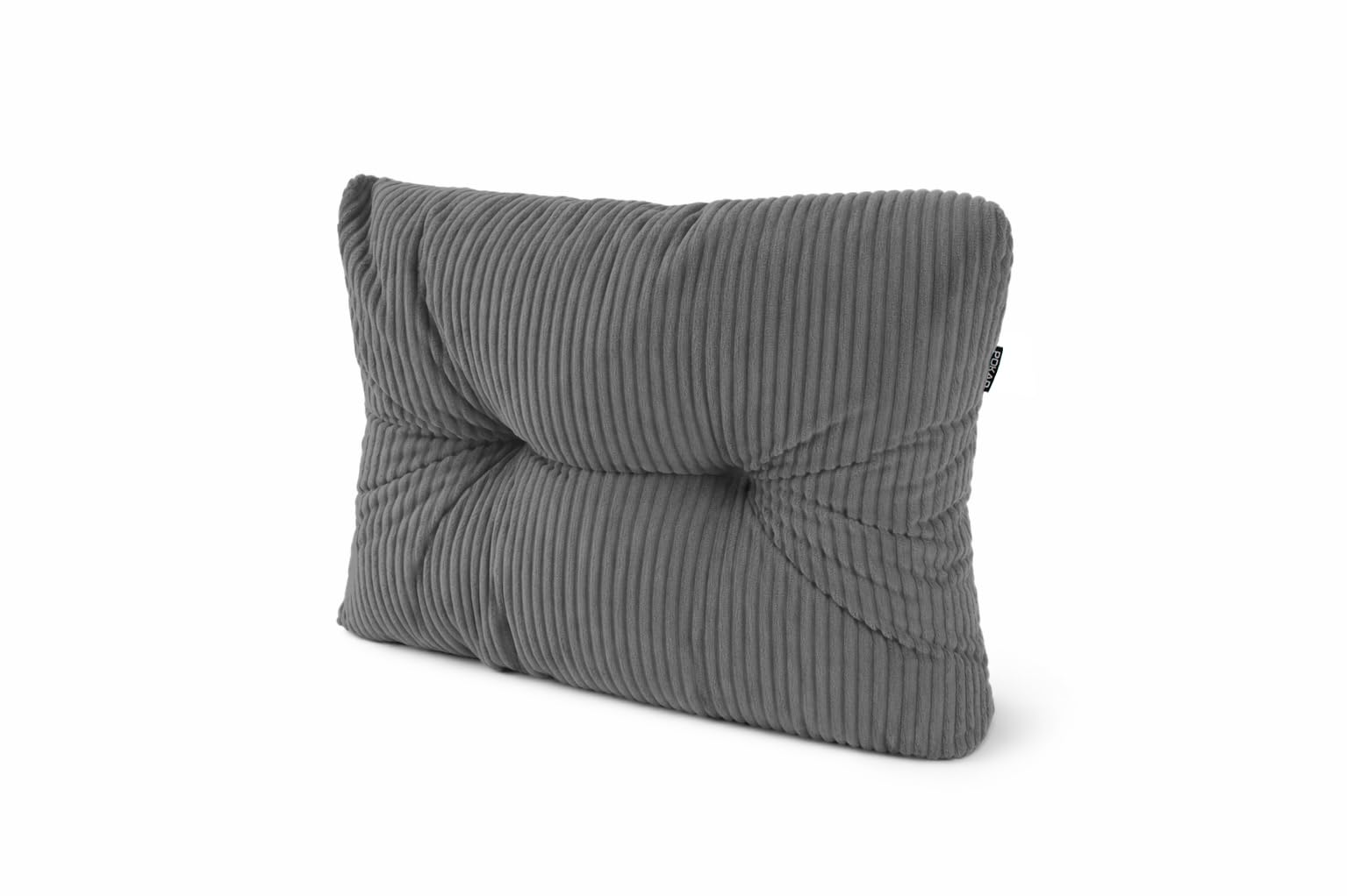 POKAR Pallet Side Cushion 60x40x12 cm in Corduroy | Tufted Cushion for Euro Pallet Furniture | Side Backrest for Corner Garden Sofa | Outdoor and Indoor Use | Oeko-Tex | Made in EU | Dark Grey โ image 1