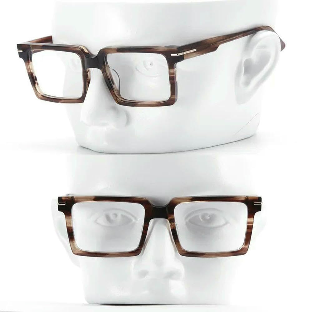 JJDFW duży rozmiar octan męskie oprawki okularów prostokątnych okulary optyczne moda styl retro okulary do jazdy