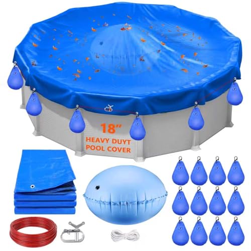 Cobertor redondo para piscina 21 pies con accesorios miniatura 1