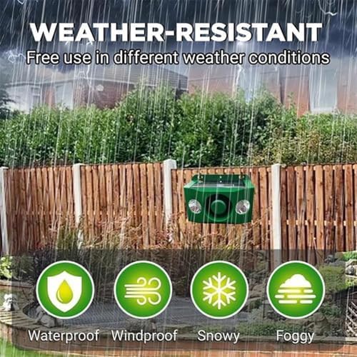Solarne Lampy Ostrzegawcze Odstraszające Zwierzęta Z Głośną Sygnalizacją świetlną, Migające światło Z Czujnikiem Ruchu, Zewnętrzne Lampy Solarne Z Alarmem, 2 Spotlights