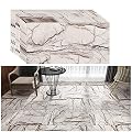 VEELIKE Peel and Stick Floor Tile Grey Marble 12"x24" Waterproof Vinyl Garage Floor Tiles Self Adhesive Removable Stick on Tile Flooring for Bathroom Kitchen Bedroom Laundry Room Decoration 12 Pack