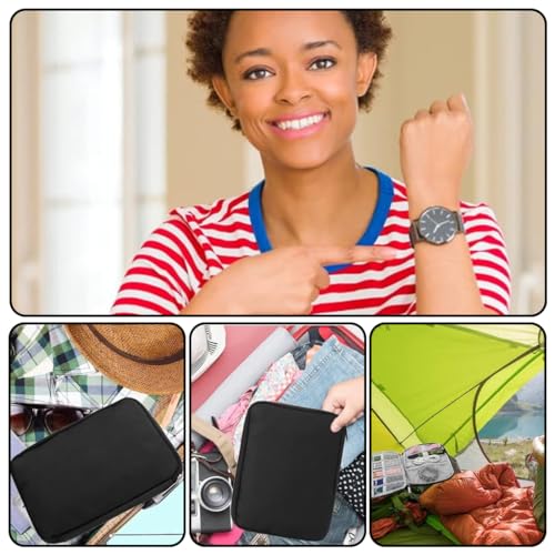 YUVKIN 1 Pcs Caja Organizadora para Correas de Reloj Smartwatch, Resistente al Agua, Organizador de Correas y Accesorios, Funda Portátil Compatible con Todas las Correas de Reloj (Negro) - imagen 4