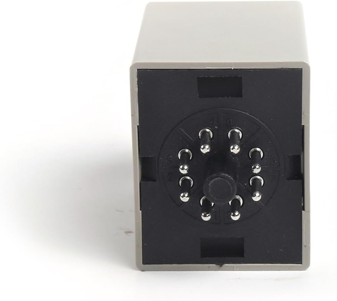 Delay Timer Time Relay 1pcs AC/DC Universal 24V-240V Timer Relay AH3-2 Relay Timer(Time 2.8s-10m)