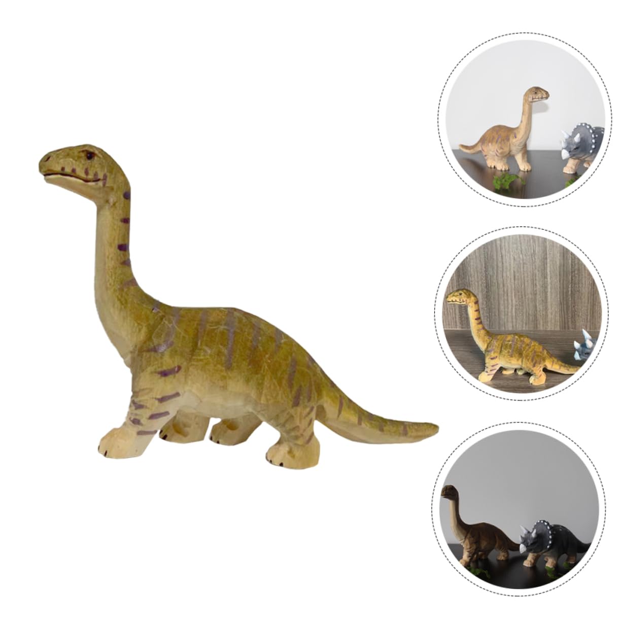 ABOOFAN 4 Piezas Animales simulados Estatua de Madera Animales de Madera Manualidades decoración Juguetes Juguete de niños Chico Decorar artesanía