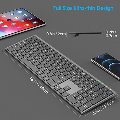 Wireless-Keyboard-Trueque-Full-Size-Ultra-Slim-Keyboard-Silent-Keys-24-GHz-Wireless-Ergonomic-USB-Computer-Keyboard-with-Number-Pad-for-Laptop-Windows-PC-Desktop-Mac-Grey