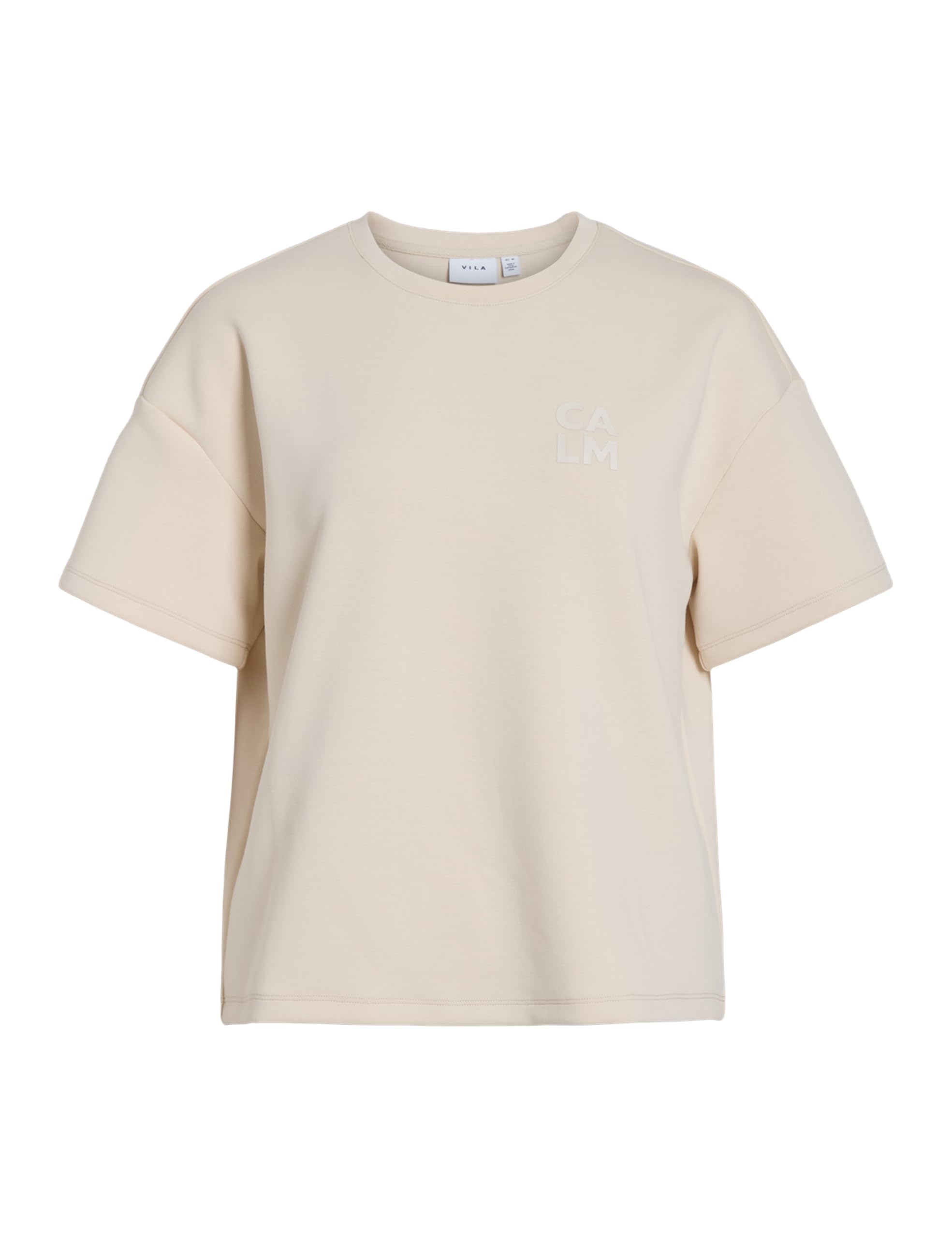 Vila Vireflect O-Neck S/S Top, Birch, M
