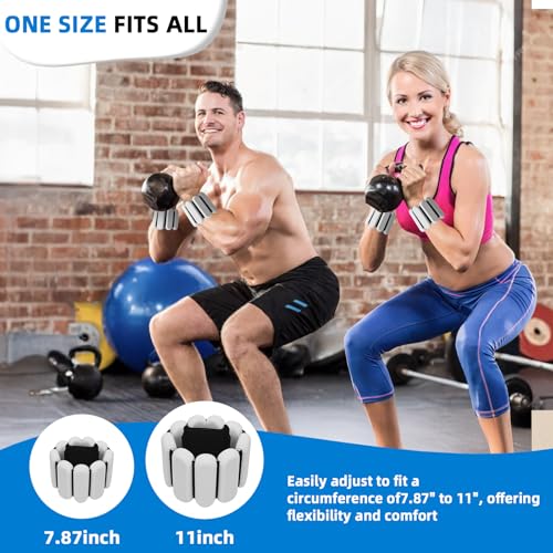 Image of Ankle Weights for Women and Men, Adjustable Wrist Weighted Training Bracelet for Home Gym Workout, Strength Training Walkin Running, Foot weights for exercise,2pc on Set