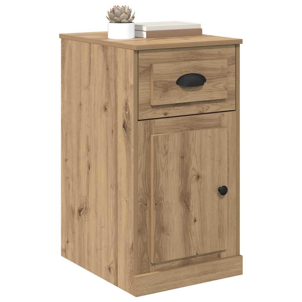vidaXL Seitenschrank Artisan-Eiche 40 x 50 x 75 cm Holzwerkstoff, Moderner rechteckiger Wohnzimmerschrank, haltbare Aufbewahrung, viel Platz, seitliche Schubladen, Holzdesign