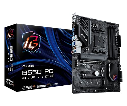 Image of ASRock AMD B550 PG Riptide ATX Motherboard Dual Channel DDR4 4933 MHz AM4 Socket 128 GB SATA3 6.0 Gb /s M.2