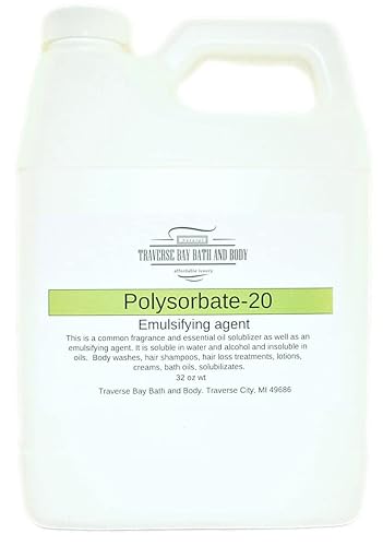 Polysorbate 20, 32oz 1 Quart Jarra. Contenedor sellado de seguridad