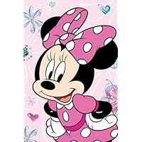 Minnie Mouse Flower Microflannel Blanket for Kids - Super Soft & Comfy Naptime Blanket - Cozy for Bed, Couch, Chair & Baby Bed - Plush for Children, Boys, Girls, Toddlers
