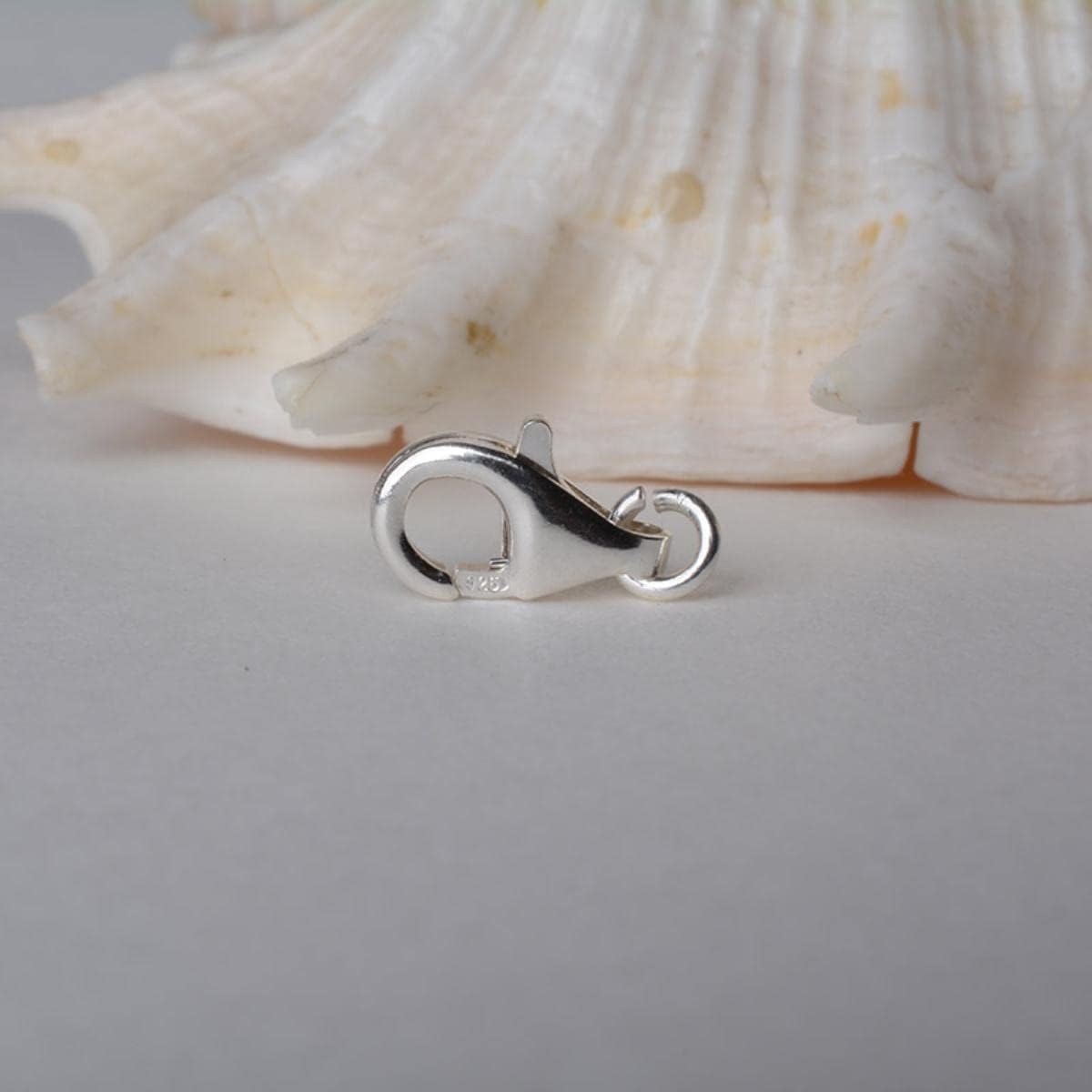 kółka do łańcuszków, łączniki Solidne zapięcie typu Lobster Claw ze srebra próby 925, zapięcie zatrzaskowe z 10 otwartymi kółkami (Size : 10mm)