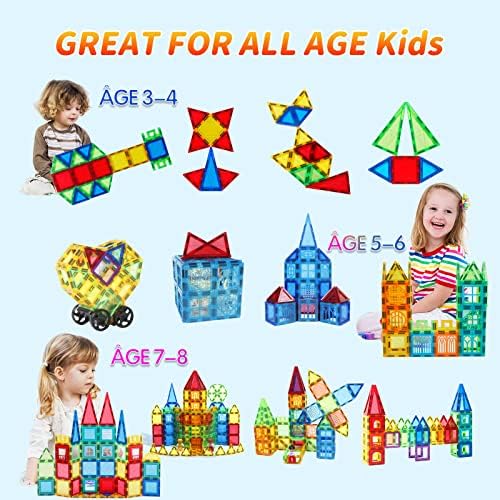 Magblock 46 Blocs Magnétiques – ABS Sans BPA – Formes Variées – 3-6 Ans – Cadeau Construction
